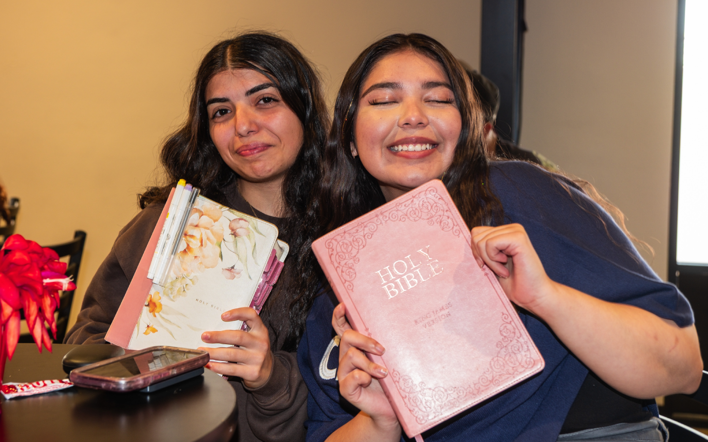 Girls Holding Bibles